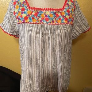 Embroidered top